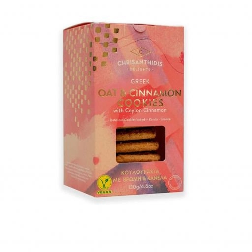 Biscuiti vegani cu ovaz si scortisoara de ceylon Chrisanthidis 130g